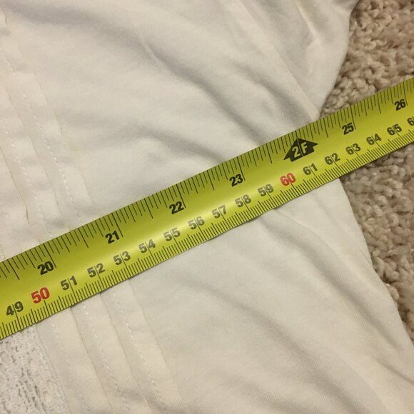 Chaps Flowy Embroidered Cotton Pintuck Peasant Sleeve Tunic Blouse - Picture 7 of 11